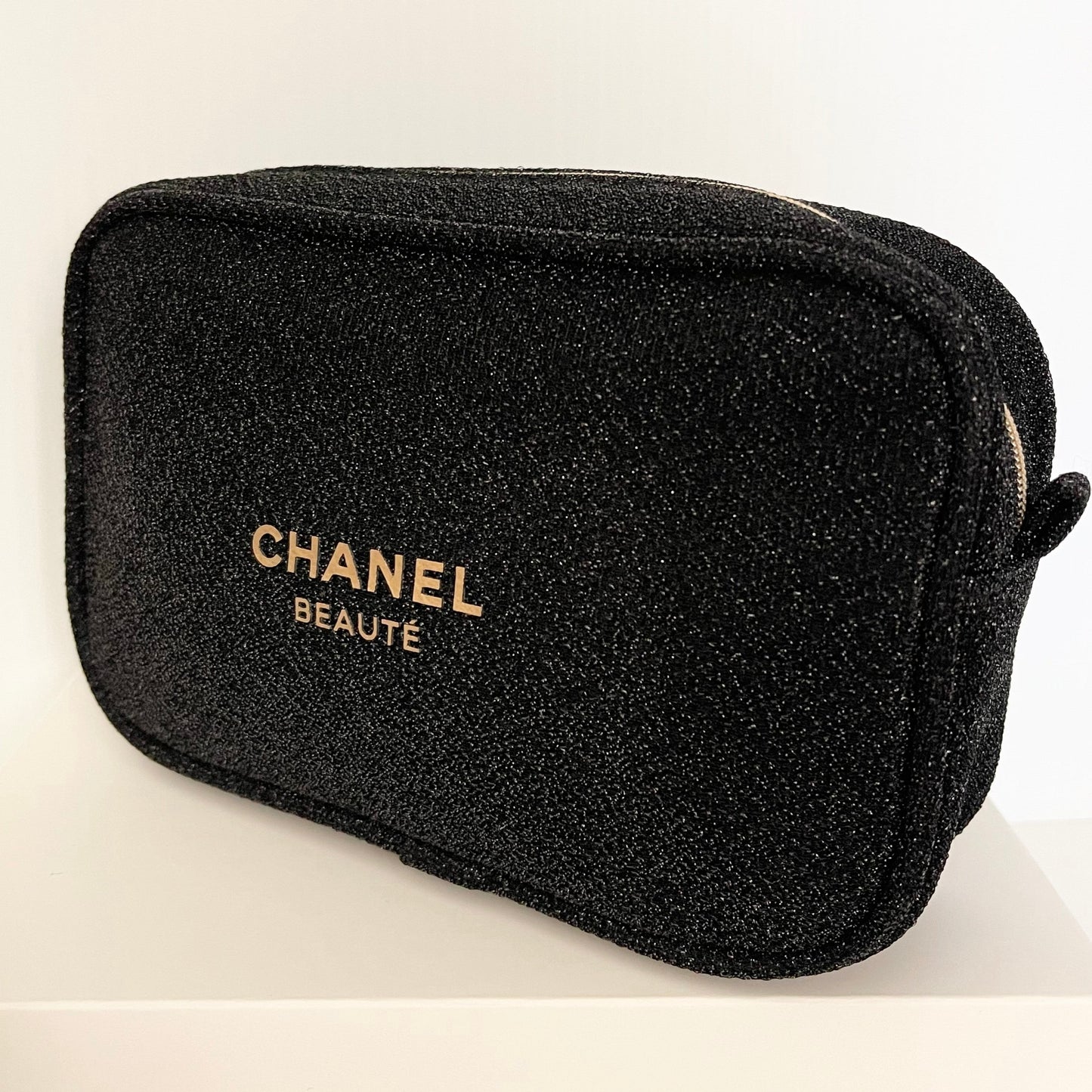 CC VIP Gift Black Gold Holiday Glitter Pouch Clutch Bag (w/o chain)