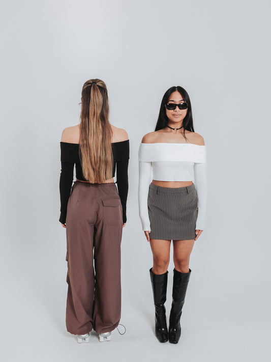 Fold Over Long Sleeve Top