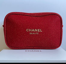 Load image into Gallery viewer, CC VIP Gift Red Gold Holiday Glitter Pouch Clutch Bag (w/o chain)
