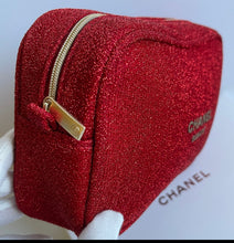 Load image into Gallery viewer, CC VIP Gift Red Gold Holiday Glitter Pouch Clutch Bag (w/o chain)
