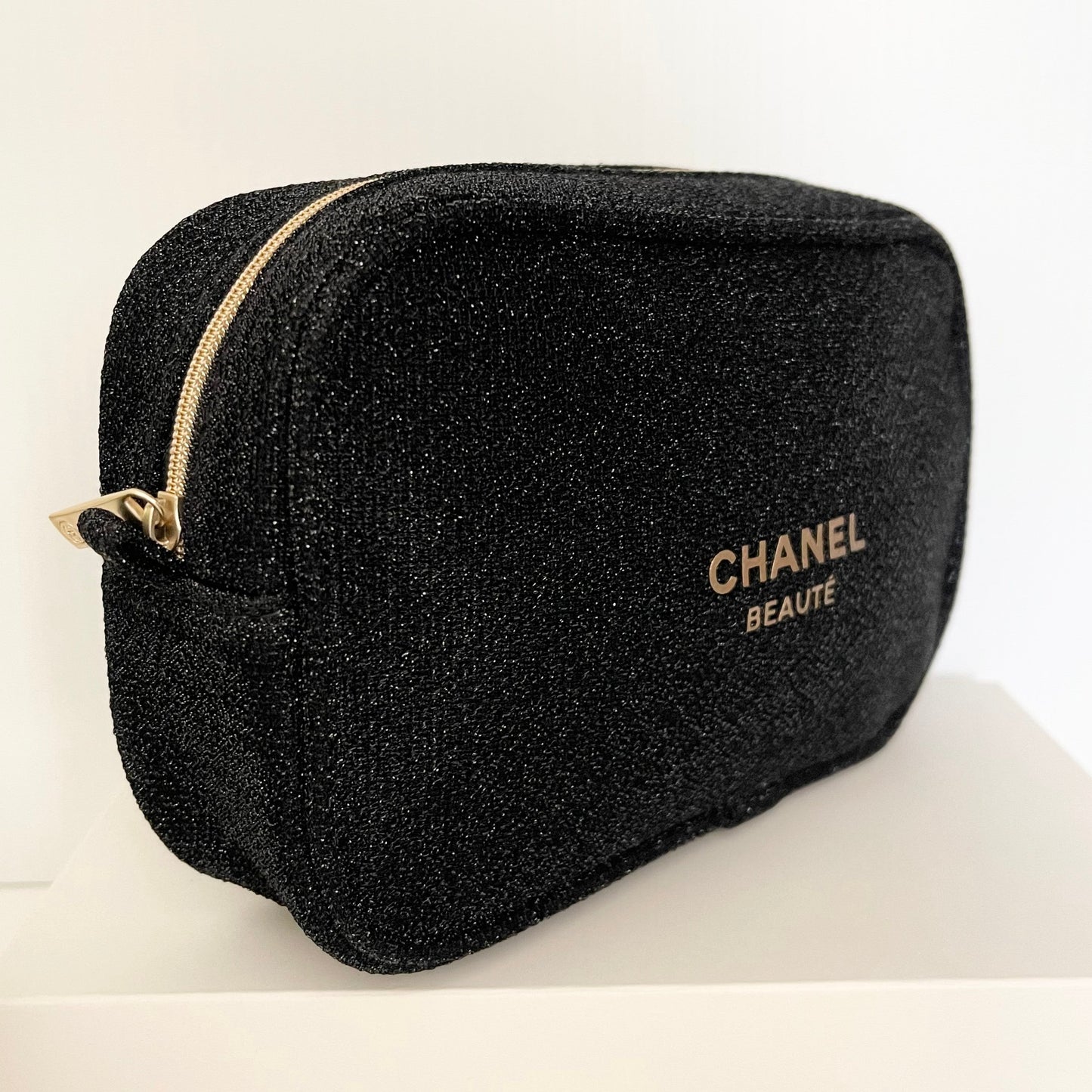 CC VIP Gift Black Gold Holiday Glitter Pouch Clutch Bag (w/o chain)