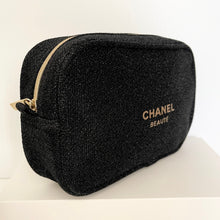 Load image into Gallery viewer, CC VIP Gift Black Gold Holiday Glitter Pouch Clutch Bag (w/o chain)
