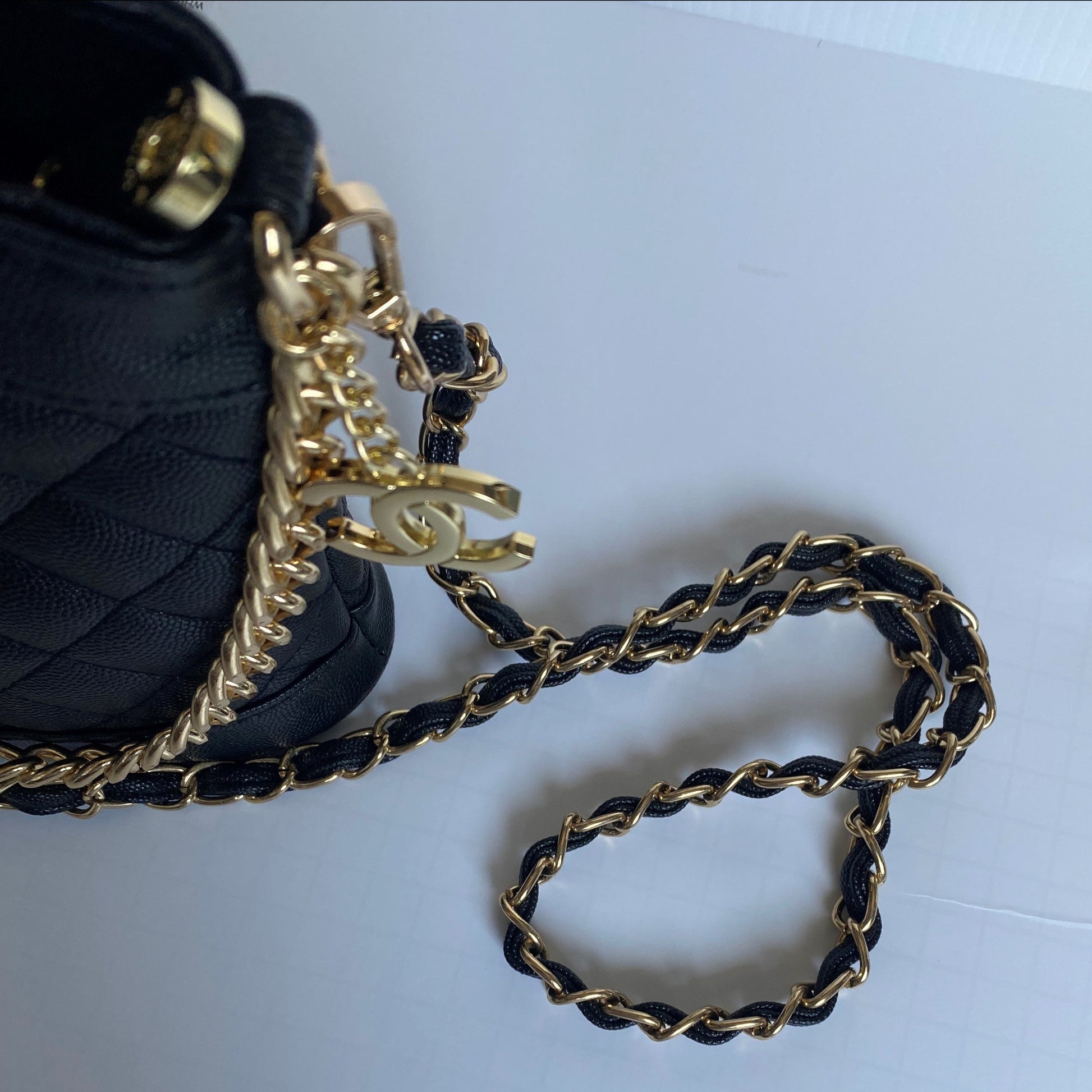 CC VIP Gift Black Crossbody Bag in Gold Hardware