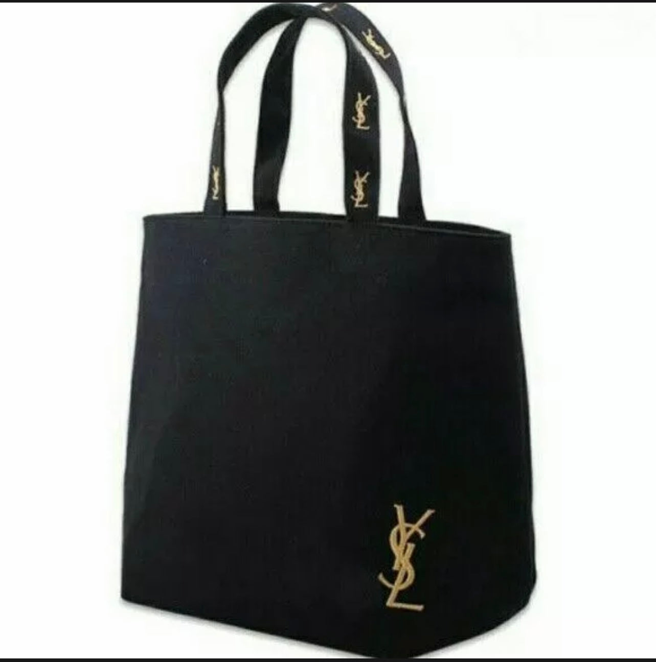 Yves Saint Laurent Black Canvas Vip Gift Parfums Tote Bag YSL shopping bag  NEW