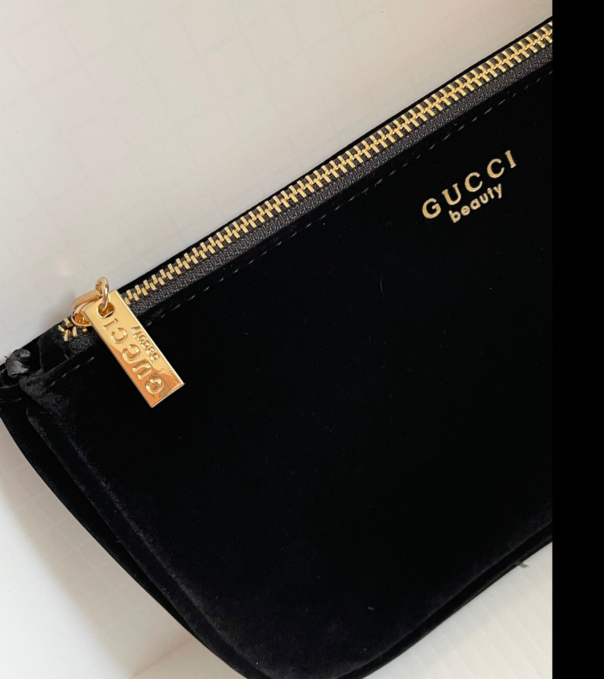 Gucci, Makeup, Black Velvet Gucci Beauty Makeup Bag